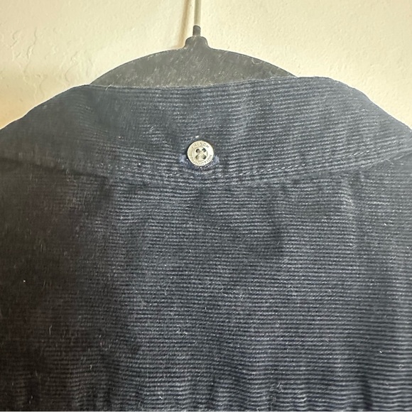 French Connection Navy Blue Corduroy Long Sleeve Button Down Shirt NEW NWT - Picture 4 of 14